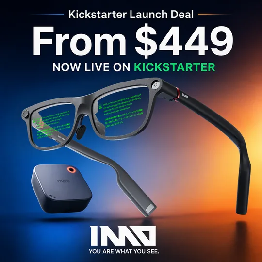 INMO AI glasses Kickstarter launch ad creative