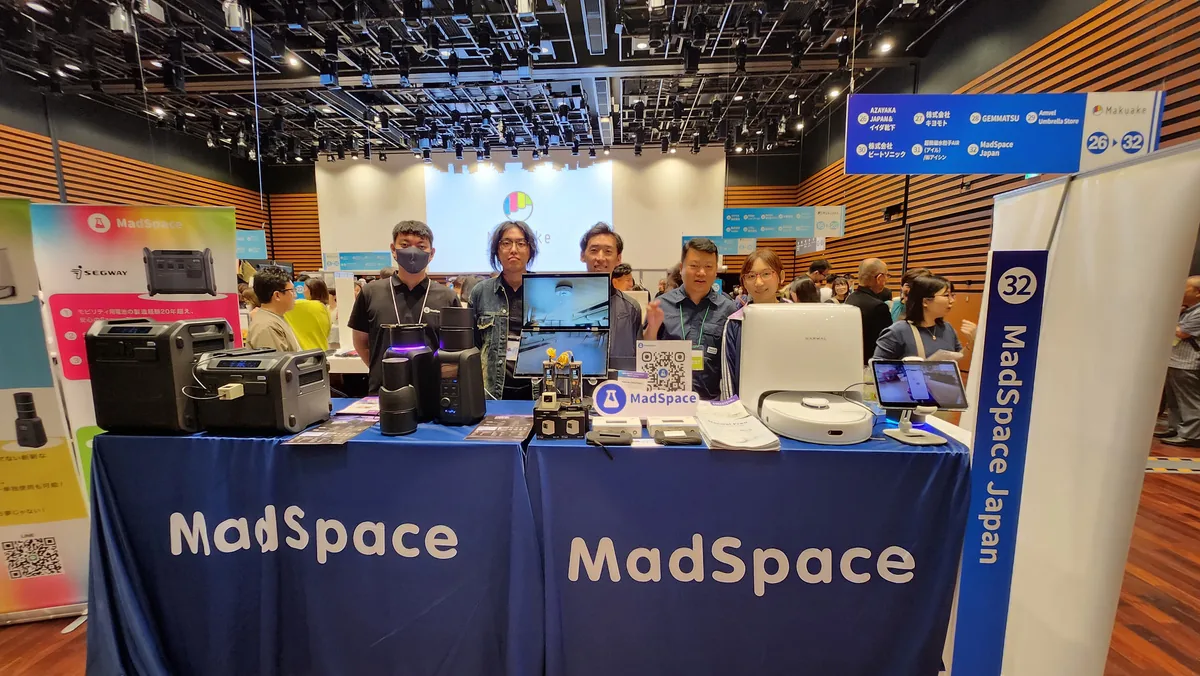 MadSpace booth at a trade show in Japan