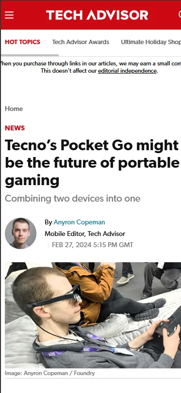 Tech Advisor feature on the TECNO Pocket Go